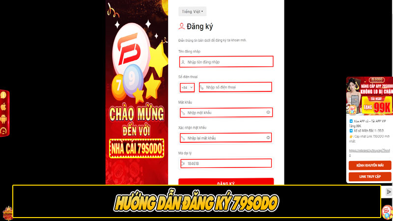 Hướng dẫn đăng ký 79sodo